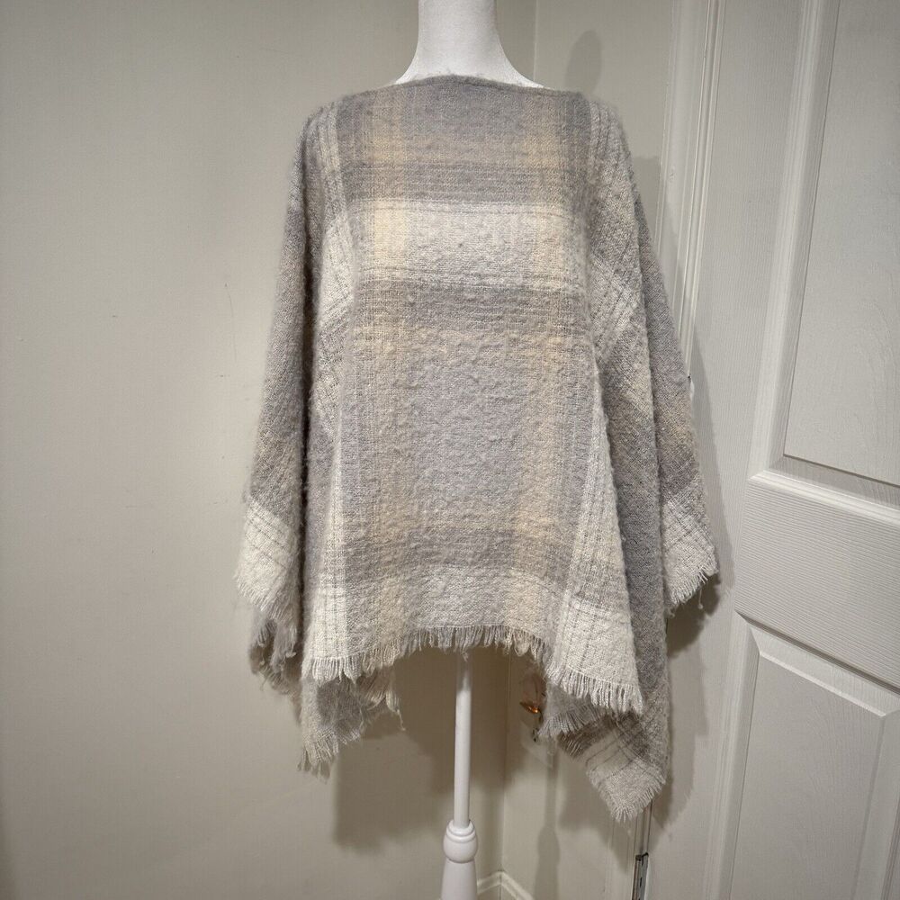 J.Jill  Poncho  Marble Fringed  Sweater Knit  Poncho Capsule Staple S-L